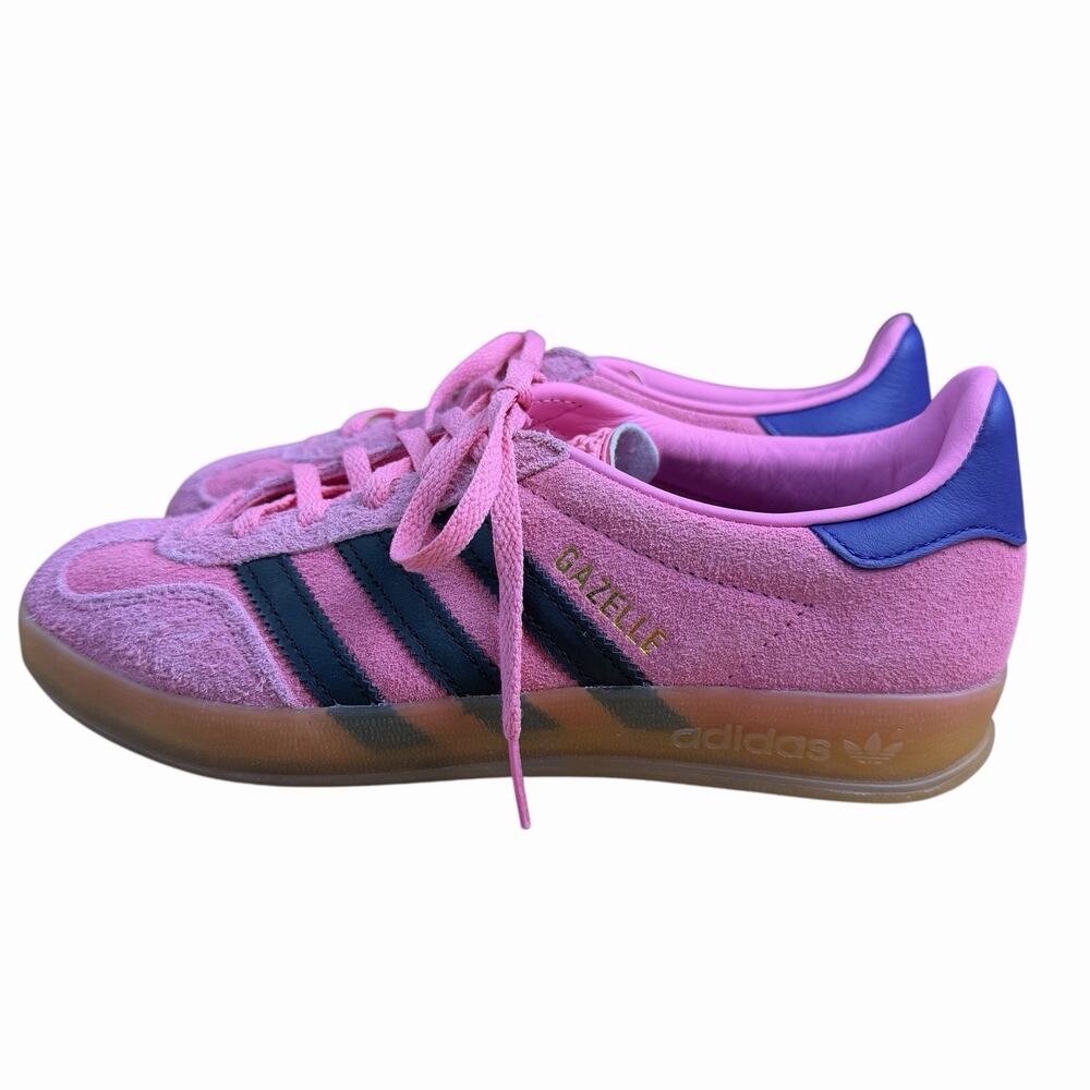 adidas Originals Gazelle Indoor W Bliss Pink Purple Gum Women Sz 6 Shoe IE7002 - Picture 4 of 12